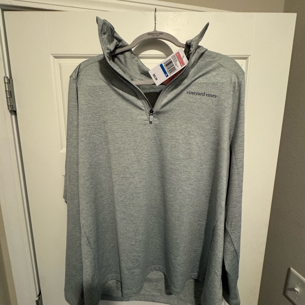 Vineyard Vines Gray Quarter-Zip Pullover